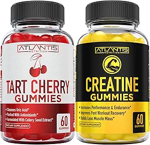 Atlantis Nutrition Tart Cherry 60 Gummies + Createine 2-pack (120 Gummies)
