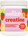 Wellah Creatine for Women - Creatine Monohydrate with Dandelion & Cranberry Extract (50 Serves, Strawberry Lemonade)