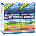 Toegepaste voeding Gezonde hersenen All-Day Focus - 50 tabletten, Verpakking van 2 - Krachtige 3-in-1 hersenen Booster met Kurkuma Extract - 50 Totaal porties