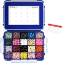 20 Compartiment Protection UV Grande Pilule Bleue Cobalt avec joint étanche, preuve de déversement, joint en silicone Boîte Med étanche avec carte de médicaments (Cobalt Blue, 20 Compartiment - 1 Pack)