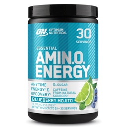 Optimale voeding Amino Energy - Pre-workout met groene thee, BCAA, Aminozuren, Keto vriendelijk, Green Coffee Extract, Energiepoeder - Blueberry Mojito, 30 porties (Verpakking mei Vary)