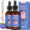 Parasite Cleanse for Humans & Kids,Parasite Cleanse for Children,Zeolite Detox Liquid Drops,Candida Cleanse & Wellness Formula,Contains wormwood black walnut clove,Chlorella,Oregano,4 Fl Oz