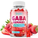 GABA Gummies 500mg with L-Theanine, 5-HTP, Vitamins B6, B12, D3 and Ashwagandha, Melatonin-Free, GABA Supplements for Adult, Sugar-Free, Strawberry Flavor, 60 Count