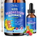 Magnesium Glycinate for Kids - Magnesium Glycinate Liquid Drops with L-Theanine Omega-3, Vitamin B6, D3, Zinc - Support Sleep, Relaxation, Calm & Focus - 2 Fl Oz, Mixed Berry Flavor