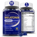 Melatonin 20mg Gummies for Adults - Max Strength Melatonin Gummy Supplement with Magnesium Glycinate, B6, B12, L-Theanine, GABA, & Herbs - Non-Habit Forming, Vegan, Natural Mixed Berry Flavor