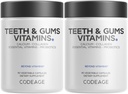 Supplément pour la bouche - Calcium alimentaire entier, collagène, potassium, vitamine C, D3, K2, zinc – soins buccodentaires et suppléments multivitamines dentaires - 2 boîtes