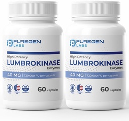 Purigen Labs Lumbrokinase 40mg per capsule Hoge sterkte Supplement 