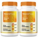 (2 Pack) NeuroFlare Neuro Plus – Neuro Flare Neuro + Brain & Memory Support Formula with Natural Blend | Supports Focus, Clarity, Concentration & Learning | Premium & Easy-to-Take (120 Capsules)