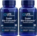 Prolongation de la durée de vie Super Bio-Curcumine Turmeric Extract 400mg, 90capsules de légumes (paquet de 2) - Capsule végétarienne - Non-OGM - Très absorbant