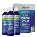 Liquid Mineral Drops - Trace Mineral Supplement - Plein spectre Minerals - Ionic Liquid Magnésium, Chlorure, Potassium - Faible Sodium - Énergie, Electrolytes - 288 jours d'approvisionnement, 8 fl oz (paquet de 3)