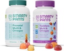 SmartyBants Prenatale en peuter Multivitamine Gummies Bundel: Omega 3 Visolie (EPA/DHA), Biotine, Methylfolaat, Vitamine D3, C, Vitamine B12, B6, A, K & Zink voor Immune Ondersteuning (30 dagen levering)