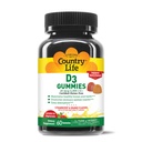 Country Life Vitamine D3 Gummies 1.000 IE Cholecalciferol, 60 Graaf Ondersteunt Bone & Immune Health 