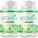 (2 Pack) Lipovive Capsules, Official Lipovive Pills with All Natural Ingredients, Advanced Formula Lipovivé Health & Active Lifestyle Support Pills Max Strength Vitamin for Women & Men (120 Capsules)