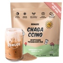 Renude Chagaccino - Chaga Poudre de champignons, Mélange de café de champignons avec adaptogènes, énergie naturelle et soutien immunitaire, Vegan, Keto, Zero Calorie Mélange de champignons en poudre - 30 portions