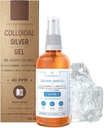 Pure Colloïdale Silver Gel 40 PPM 100% Natuurlijke en slechts 3 Ingrediënten Optimale Textuur en Absorptie (Beter dan crèmes) Amberglas en ultra-Praktische Pump • Ebook Inbegrepen • Institut Katharos
