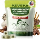 Mushroom Gummies 16-In-1 Mushroom Blend With Ashwagandha Gummies For Brain Health,Cognitive, Memory & Focus,Energy 0g Added Sugar Mushroom Supplement Lions Mane,Reishi,Cordyceps,Turkey Tail,Chaga (90)