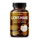 GriMed Lion's Mane Mushroom 13,600mg with Beta-(1,3)(1,6)-glucans, Cordyceps, Reishi Mushroom- Organic Brain Boosting Supplement for Clarity, Focus & Energy (150 Count (Pack of 1))