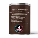 High Flavanol Cacao Powder Blend - Flavanols & Flavanoids - Organic Coffee Alternative with Lions Mane, Ashwagandha, Maca & Ceylon Cinnamon - 7.4 ounces - Morning Focus & Energy Ritual
