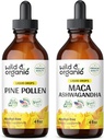 Wild & Organic Pine Pollen Tinctuur 4 fl oz & Maca Ashwagandha Tinctuur 4 fl oz
