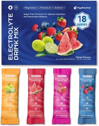 Daily Hydration Electrolyte Powder Sugar Free -Variety 18 Packs