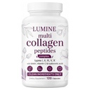 LUMINE Multi Collagen Complex Capsules, Collagen Peptides, Non-GMO Ingredients,Free from Gluten and Soy. Vegan-Friendly, 120Capsules / 60 Servings