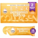 Benjamin Button 12,000mg Marine Collagen Liquid Shots| High Strength Hydrolyzed Marine Collagen Peptides w/Hyaluronic Acid & Vitamin C for Skin, Hair & Joints | Mango, 14 Daily Servings 30ml