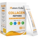 Collagen Peptides, 5 Types of Hydrolyzed Collagen Powder Supplement, 11g Collagen Travel Packets for Women & Men, Supports Hair, Skin, Nails, Joints & Bones, Unflavored, Non-GMO, 20 Individual Packets