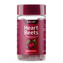 Suppléments Snap Beets de coeur Gommies de racine de betterave biologique, supplément de soutien cardiovasculaire pour les hommes et les femmes, grenade, épinards rouges, santé du coeur et support de la circulation, sans sucre, cerise, 60 gommies