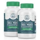 Herbal Vineyards Organic Wildcrafted Vegetable 60 Capsules | 1500MG | Pack of 2 | Irish Sea Moss, Bladderwrack and Burdock Root, Immune Support, Healthy Skin & Energy | Powerful Immunity Booster