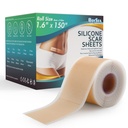 Professionele Siliconen Scar Sheets (1.6" x 150" Scar Roll-3.8M) - Scars Removal Treatment - Herbruikbare Siliconen Scar Tape Strips Type voor Keloid, C-Sectie, Chirurgie, Burn, Acne et