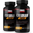 Force Factor Forebrain Focus Brain Booster, Brain Supplement to Boost Clarity & Concentration, Improve Memory & Sharpness & Productivity, Nootropic Brain Support Supplement, 120 Capsules, Black