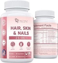Haarhuid en nagels Vitaminen met biotine, collagen en hyaluronzuur, ondersteunt gezonde haargroei, sterke nagels en gloeiende huid, biotinesupplement met vitamine A, C, D3, E, B Complex & mineralen
