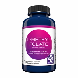 MD Life L-Methylfolaat 1 mg Supplement - Professional-Grade Active L Methylfolaat Supplement - 90 Capsules - L-Methylfolaat 1mg - Maximale Potentie MTHFR W/Essentiële aminozuren