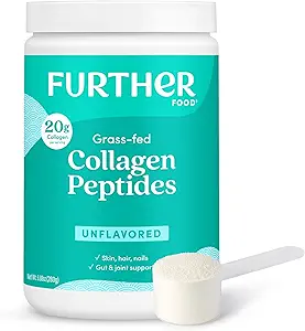 Verder voedsel Ongearomatiseerde Collagen Peptiden Poeder, Gras-Fed Pasture-Gehydrolyseerd Type 1 & 3 Proteïne, Gut Health + Gezamenlijk, Haar, Huid, Nagels, Paleo Keto Sugar-Free 9.88 oz