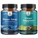 Bundel van water weg Pillen Maximale sterkte - Herbal Diuretische pillen voor waterretentie voor snelle handelen opgeblazen relief en lever reinigen Detox & Reparatie Formule - Herbal Lever Ondersteuning Supplement