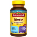 Natuur gemaakt maximale sterkte Biotin 5000 mcg Softgels, Biotin Hair Skin en Nails Vitaminen Dieetsupplement, 120 Tellen