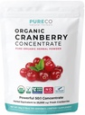 USDA Organic Cranberry Concentrate (50:1) Poeder - 500mg is equivalent aan 25.000mg verse veenbessen - voor nierreiniging & UTI Support Vitaminen - Vrouwen - Supplement - 100 porties - Geen pillen