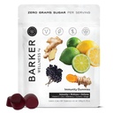 Barker Wellness Immunity Gummies with Vitamin C, Zinc, Elderberry, Turmeric & Ginger for Daily Immune Support | Vegan, Sugar-Free, Lemon-Lime Flavor | Seasonal Wellness Essentials, 60 Count