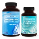 BioEmblem Triple Magnesium Complex and Magnesium glycinate with Zinc for Brain Health, Enzyme Function and Muscles and Legs