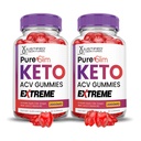 Justified Laboratories Pure Slim Keto ACV Gummies Extreme (2000 mg) - 60 Count, Pack of 2 - Formulated with Apple Cider Vinegar, Folate & Vitamin B12 - Non-GMO, Vegan, Gluten Free - 60 Servings