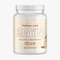 Primeval Labs Clean Creatine Monohydrate Powder | Flavored Powder for Muscle Strength & Recovery | Latin Aqua Fresca Flavors | Workout Supplement for Men & Women | 120 Servings | Horchata