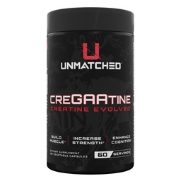 Unmatched CreGAAtine Optimized Creatine | Creatine Monohydrate + GAA (Guanidinoacetic Acid) | Muscle Build, Strength, Recovery | 180 Capsules, 60 Servings (Unflavored)