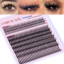 CORUSCATE Lash Clusters with Spikes Ultra Long 12-22mm Lash Spikes 7-9mm Bottom Lashes Supply Cluster Eyelash Extensions For Pros Multi-Eye Lash Styles DIY Eyelashes for Manga/Spiky/Mega Look