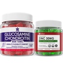 Suikervrij Zink Gummies 2 Pack + Glucosamine Chondroitin Gummies 2 Pack