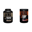 Animal Whey Isolate Protein Powder 25g - 4 lbs Fury Pre Workout Powder 16.96 Oz - Focus Energy Pumps for Bodybuilders