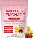 Raspberry Lemonade Electrolyte Drink Mix Powder with Coconut Water & Essential Minerals, Monk Fruit & Stevia Sweetened, No Artificial Flavors or Sweeteners,30 Servings