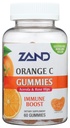 ZAND Immuniteit Orange Vitamine C Gummies, Wellness and Immune Support Supplement, Kauwbare Vitamine C w/Citrus Bioflavonoïden, Rose HIPS en Acerola, Veganist, Glutenvrij, 60 dagen garantie, 30 porties