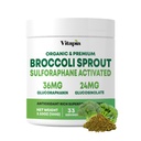 Vitapia Organic Broccoli Sprout Powder for Sulforaphane, Antioxidant, Brain, Skin, Heart Health Support - 100g Powder Supplement & 33 Day Supply - Non-GMO, Gluten-Free, Vegan-Friendly