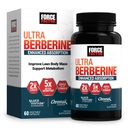 FACTEUR DE FORCE Absorption améliorée ultra berbère, avec Ceylan Cinnamon, Dihydroberberine et Chrome, 5X Absorption, 2X Longer Lassing, Promouvoir la masse corporelle maigre, 60 capsules végétales