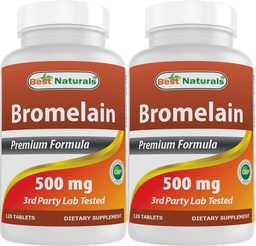 Best Naturals Bromelain 500mg 120 tabletten (120 telling (verpakking 2))